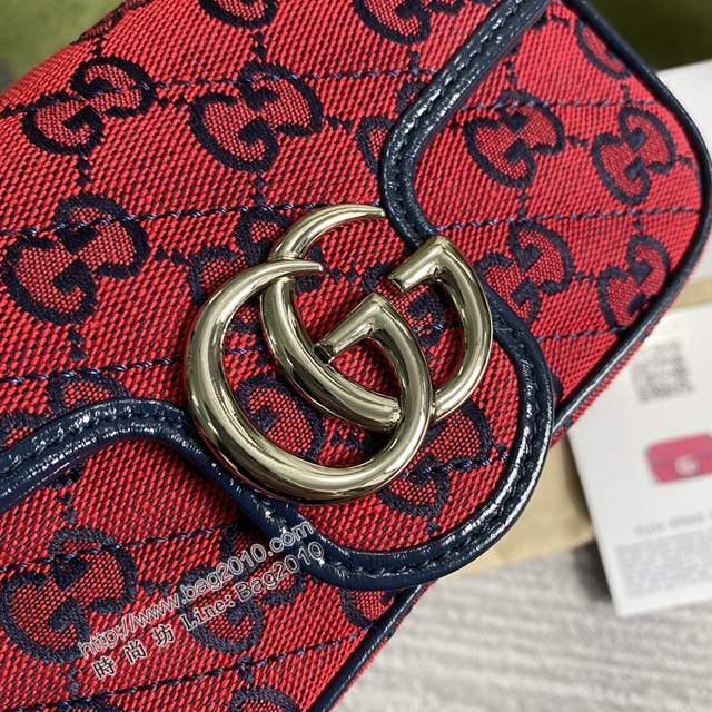 Gucci經典百搭女包 古馳GG Marmont Mini女包 Gucci全皮鏈條迷你小挎包 476433  ydg3273